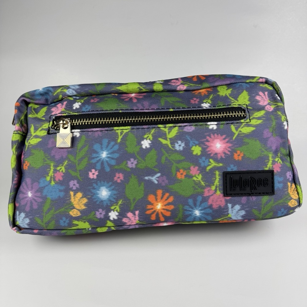 LulaRoe Canvas‎ Fanny Pack Hip Waist Crossbody Belt Bag Sketch Floral Print NWT